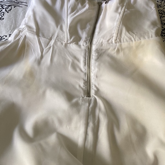 NWT EXPRESS Metallic Silver A-Line Strapless Party  Dress Size 6 - Picture 11 of 12